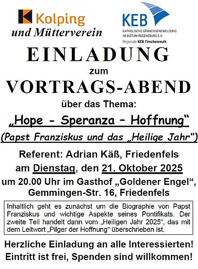 "Hope – Speranza – Hoffnung"